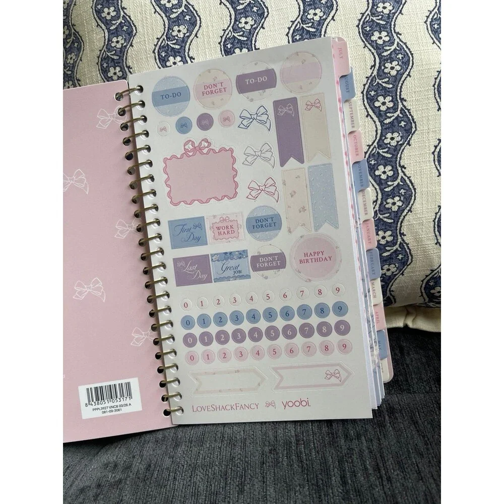 LoveShackFancy Yoobi Everblooming Rosettes Ditsy Monthly and Weekly Planner